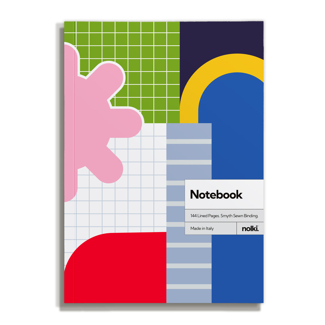 Nolki A5 Lined Notebook Front Cover in Jimmi Print