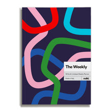 Charger l&#39;image dans la visionneuse de la galerie, Nolki A5 Weekly Planner Front Cover in Midnight Print

